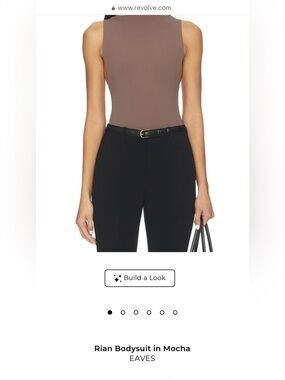 Sleeveless Brown Scoop-Neck Bodysuit